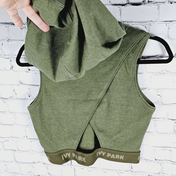 IVY PARK | cross back hooded crop top - Picture 3 of 5